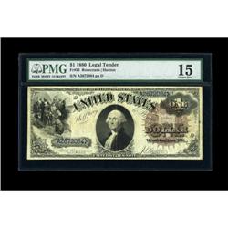 Fr. 32 $1 1880 Legal Tender PMG Choice Fine 15.