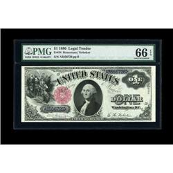 Fr. 34 $1 1880 Legal Tender PMG Gem Uncirculated
