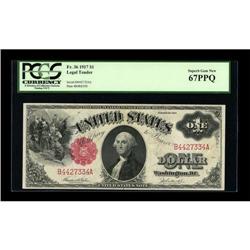 Fr. 36 $1 1917 Legal Tender PCGS Superb Gem New