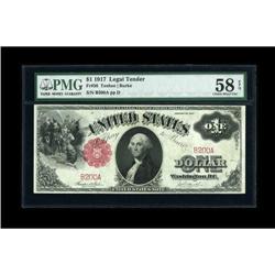 Fr. 36 $1 1917 Legal Tender PMG Choice About Unc