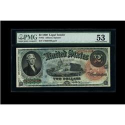 Fr. 42 $2 1869 Legal Tender PMG About