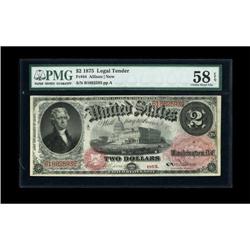Fr. 44 $2 1875 Legal Tender PMG Choice About Unc