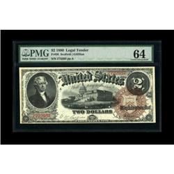 Fr. 50 $2 1880 Legal Tender PMG Choice