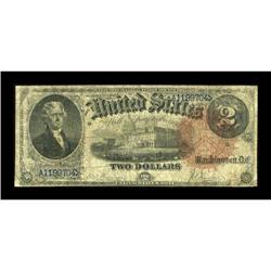 Fr. 53 $2 1880 Legal Tender Very Good.