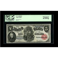 Fr. 81 $5 1880 Legal Tender PCGS Superb Gem New