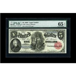 Fr. 81 $5 1880 Legal Tender PMG Gem Uncirculated
