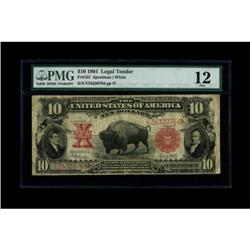 Fr. 122 $10 1901 Legal Tender PMG Fine 12.