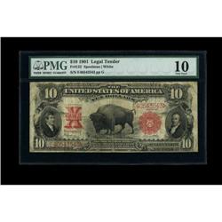 Fr. 122 $10 1901 Legal Tender PMG Very Good 10.