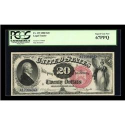 Fr. 135 $20 1880 Legal Tender PCGS Superb Gem