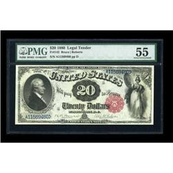 Fr. 142 $20 1880 Legal Tender PMG About