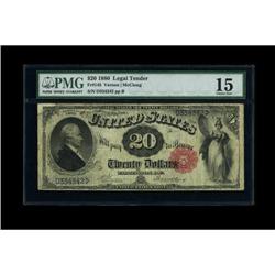 Fr. 145 $20 1880 Legal Tender PMG Choice Fine