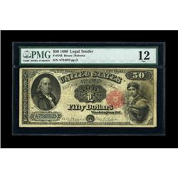 Fr. 163 $50 1880 Legal Tender PMG Fine 12.