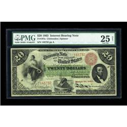 Fr. 197A $20 1863 Interest Bearing Note.