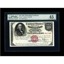 Fr. 214 $10 1879 Refunding Certificate PMG