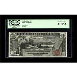Fr. 224 $1 1896 Silver Certificate PCGS Superb