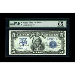 Fr. 272 $5 1899 Silver Certificate PMG Gem