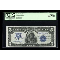 Fr. 274 $5 1899 Silver Certificate PCGS Gem New