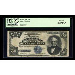 Fr. 335 $50 1891 Silver Certificate PCGS Very