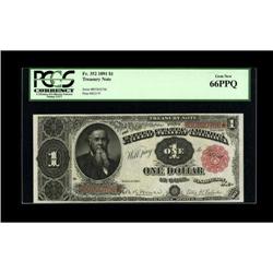 Fr. 352 $1 1891 Treasury Note PCGS Gem New