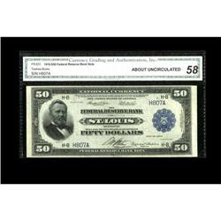Fr. 831 $50 1918 Federal Reserve Bank Note CGA