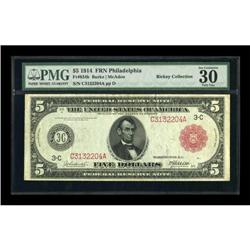 Fr. 834b $5 1914 Red Seal Federal Reserve Note