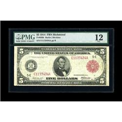 Fr. 836b $5 1914 Red Seal Federal Reserve Note