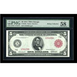 Fr. 838a $5 1914 Red Seal Federal Reserve Note