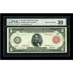 Fr. 839a $5 1914 Red Seal Federal Reserve Note
