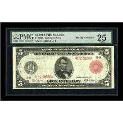 Fr. 839b $5 1914 Red Seal Federal Reserve Note
