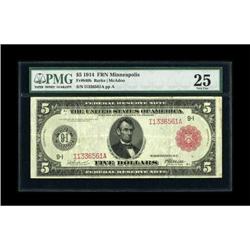 Fr. 840b $5 1914 Red Seal Federal Reserve Note