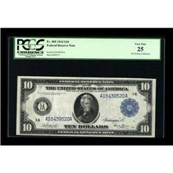 Fr. 905 $10 1914 Federal Reserve Note PCGS Very