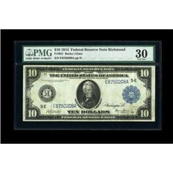 Fr. 921 $10 1914 Federal Reserve Note PMG Very