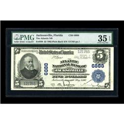 Jacksonville, FL - $5 1902 Plain Back Fr. 598