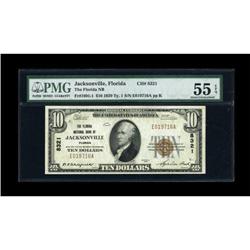 Jacksonville, FL - $10 1929 Ty. 1 The Florida NB