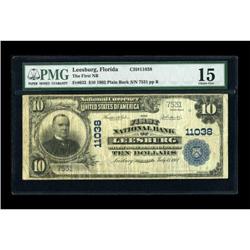 Leesburg, FL - $10 1902 Plain Back Fr. 632 The