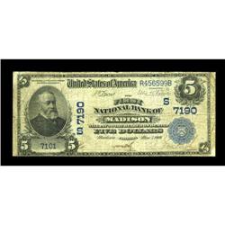Madison, FL - $5 1902 Plain Back Fr. 598 The