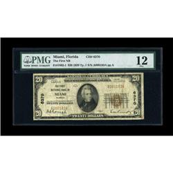 Miami, FL - $20 1929 Ty. 1 The First NB Ch. #