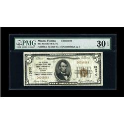 Miami, FL - $5 1929 Ty. 1 The Florida NB & TC