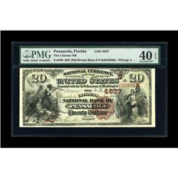 Pensacola, FL - $20 1882 Brown Back Fr. 499 The