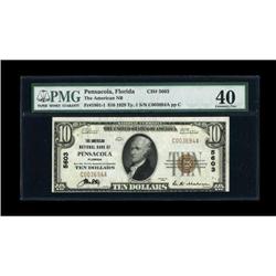 Pensacola, FL - $10 1929 Ty. 1 The American NB