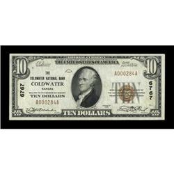 Coldwater, KS - $10 1929 Ty. 1 The Coldwater NB