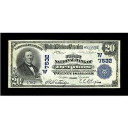 Delphos, KS - $20 1902 Plain Back Fr. 650 The