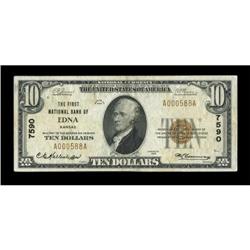 Edna, KS - $10 1929 Ty. 1 The First NB Ch. #