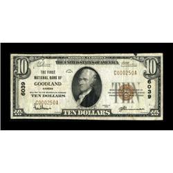 Goodland, KS - $10 1929 Ty. 1 The First NB Ch. #