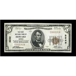 Howard, KS - $5 1929 Ty. 1 The First NB Ch. #