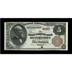 Hutchinson, KS - $5 1882 Brown Back Fr. 467 The