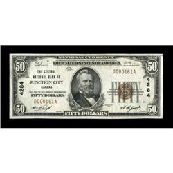 Junction City, KS - $50 1929 Ty. 1 The Central