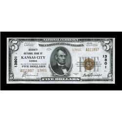 Kansas City, KS - $5 1929 Ty. 2 Security NB Ch.
