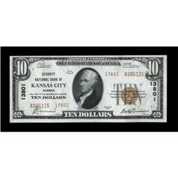 Kansas City, KS - $10 1929 Ty. 2 Security NB Ch.