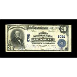 Russell, KY - $20 1902 Plain Back Fr. 652 The